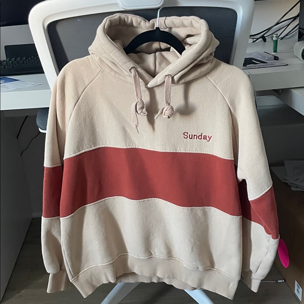 Tan and light brown ladies' hoodie